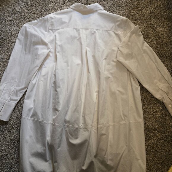 CO Essentials Cotton Poplin Oversized Shirt M White - Picture 5 of 8